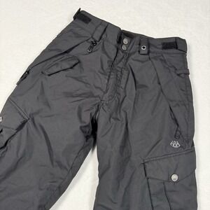 686‎ Winter Snowboarding Skiing Youth Boys Large Pants Black Cargo Waterproof